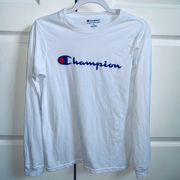 white long sleeve champion top
